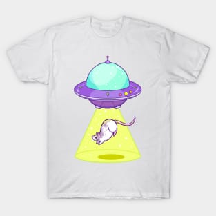 Rat Abduction - Alien Spaceship T-Shirt